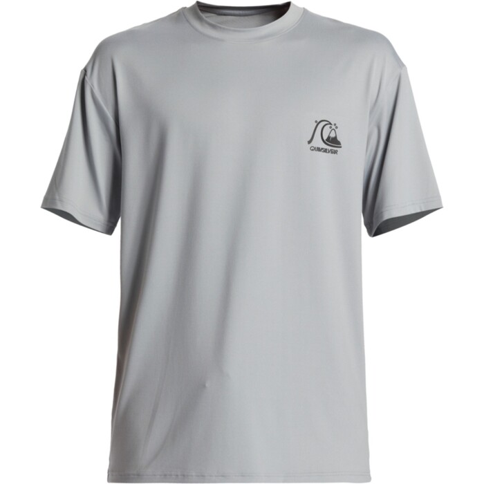 2024 Quiksilver Mens DNA Bubble Logo Surf Short Sleeve Tee AQYWR03186 - Quarry